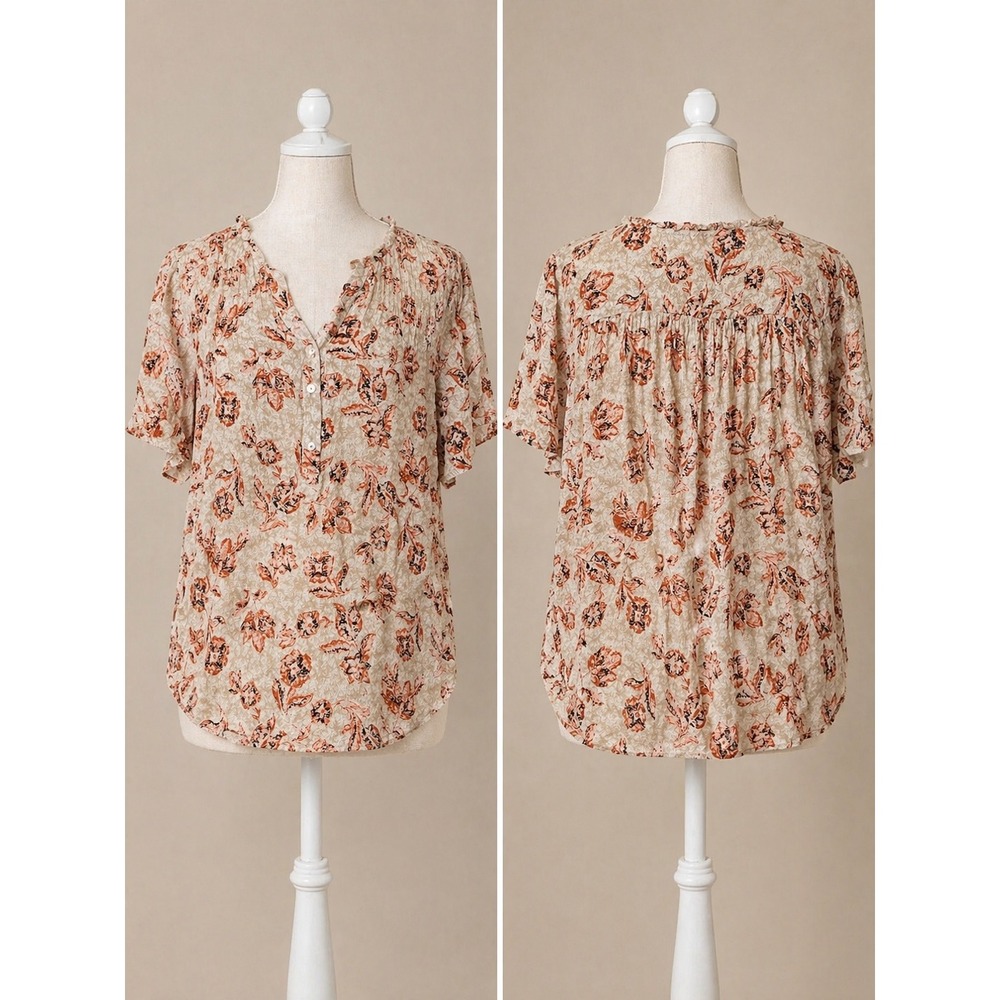 Maurices Floral Tunic‎ XL Plus Size Boho Flowy Summer Top